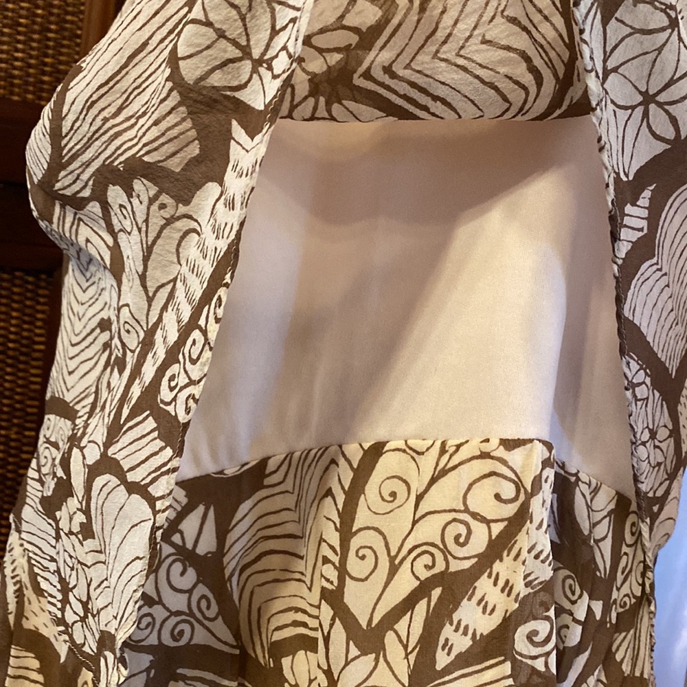 Tropical Strapless Silk Dress - Picture 9 of 14